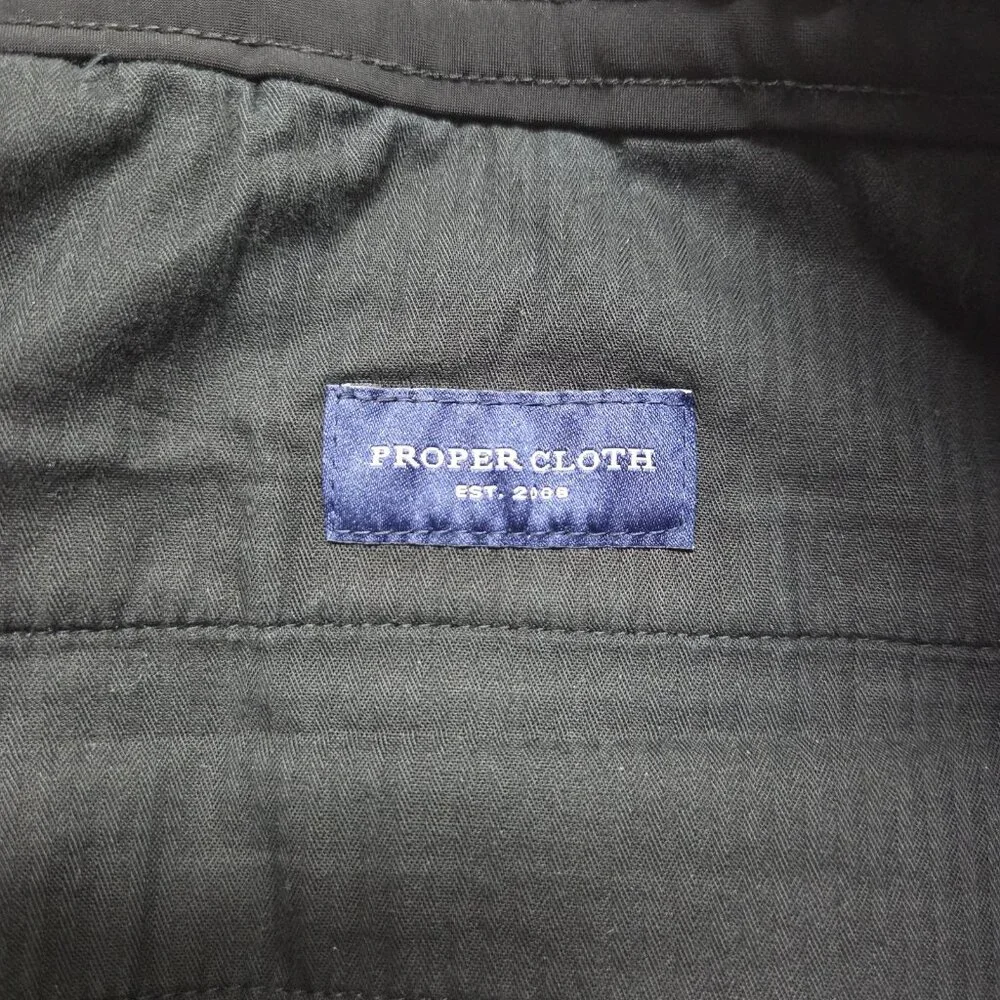 Proper Cloth Pants Mens 46x29 Black The Milano Performance Jogger Travel Comfort
